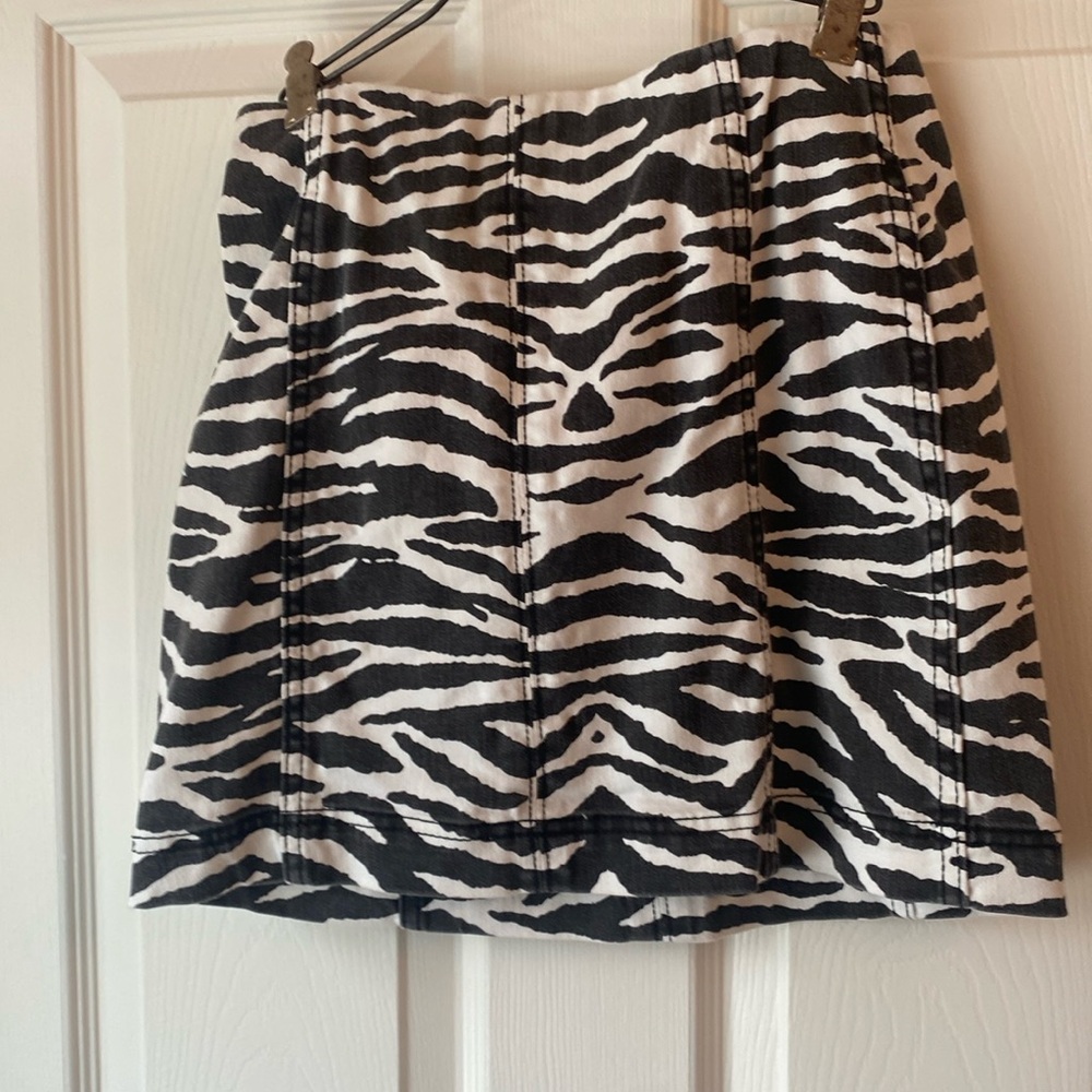 Zebra striped skirt